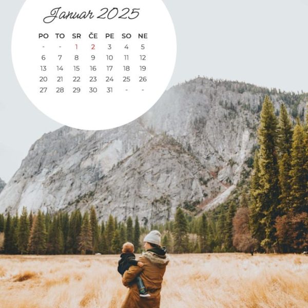 Predloga 2 - stenski koledar - A3 pokončno